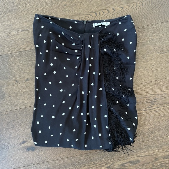 Mango Navy Polka Dot Midi Skirt - Picture 4 of 5